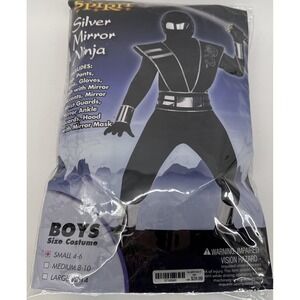 Spirit Halloween Silver Mirror‎ Ninja Child Size Small Missing Mask